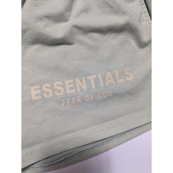 Fear of God Essentials Seafoam Sweat Shorts Soft Green Loose Women's Small S - Picture 3 of 6